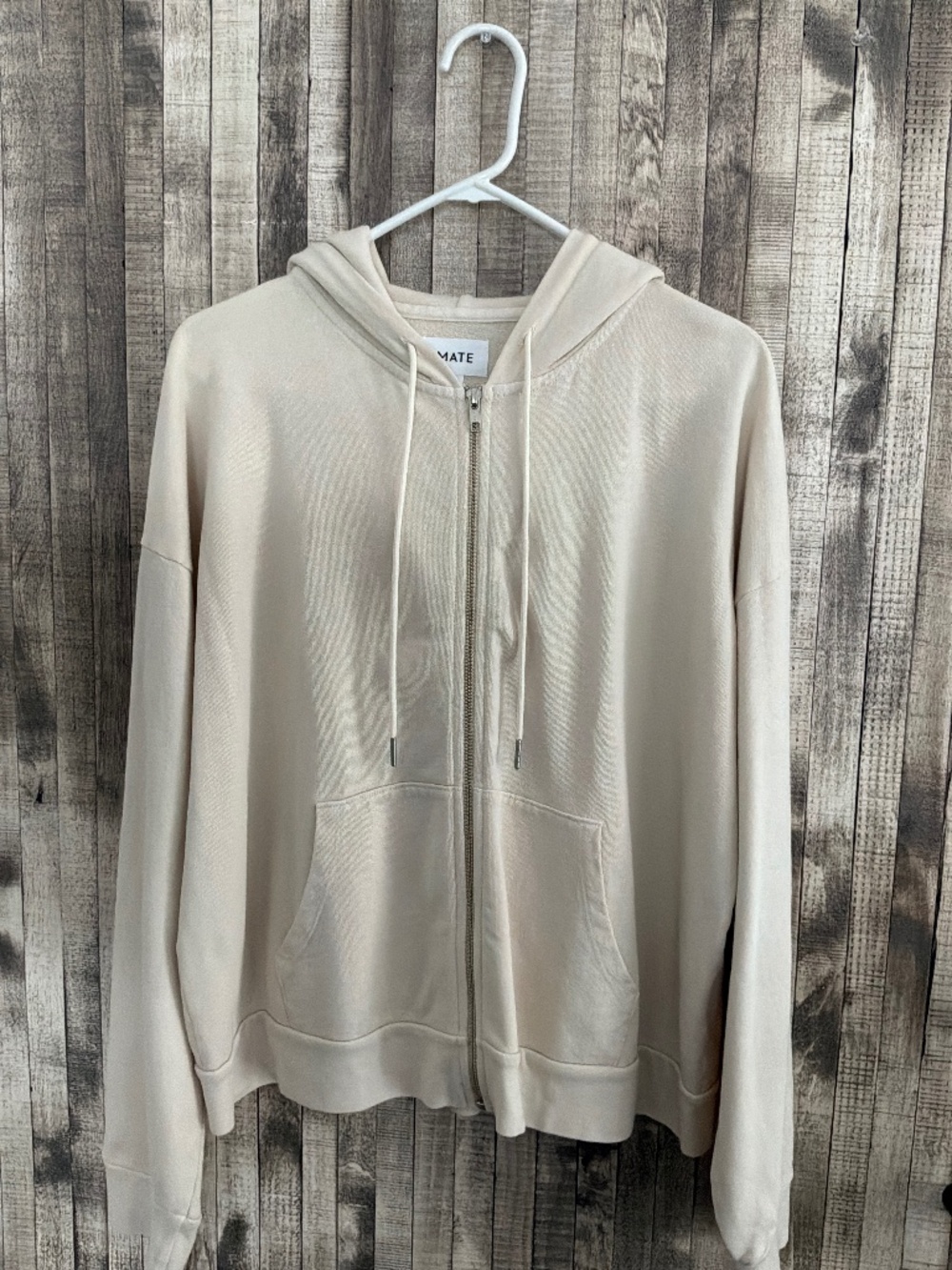MATE THE LABEL ORGANIC ZIP HOODIE/FRENCH TERRY NWOT